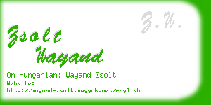 zsolt wayand business card